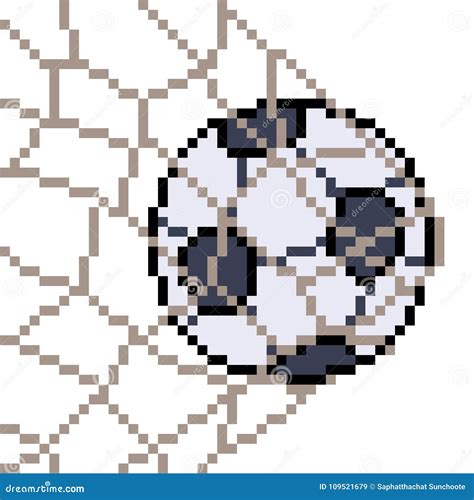 Vector Pixel Art Football Stock Vector Illustration Of Icon 109521679