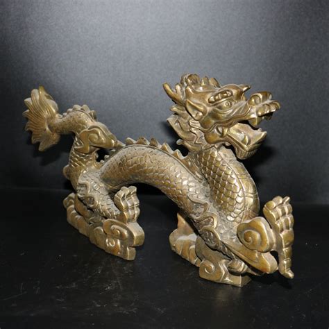 Ancient Chinese Pure Copper Dragon Ornaments Hand Carved Etsy