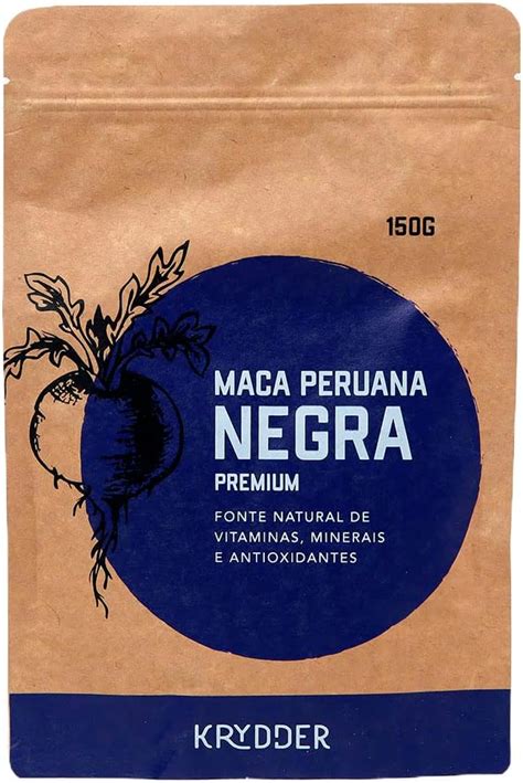 Maca Peruana Negra em Pó Premium Gelatinizada 150g Krydder Amazon br