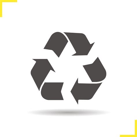 Symbol F R Recycling Symbol Negativen Raum Schlagschatten