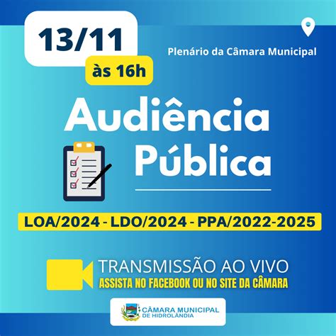 AudiÊncia PÚblica Loa2024 Ldo2024 E Ppa 2022 2025 Câmara