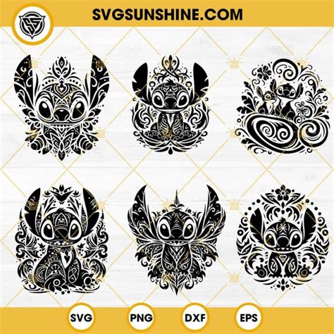 Stitch Mandala Bundle SVG Disney Stitch Mandala SVG