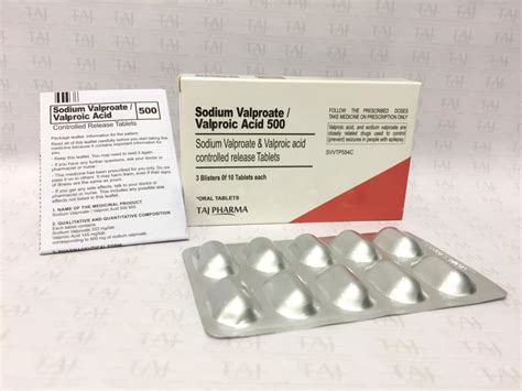 Sodium Valproate And Valproic Acid 500 Controlled Release Tablets Taj