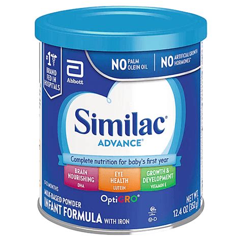 Similac Advance Infant Formula With Iron Milk Based Powder Birth 12