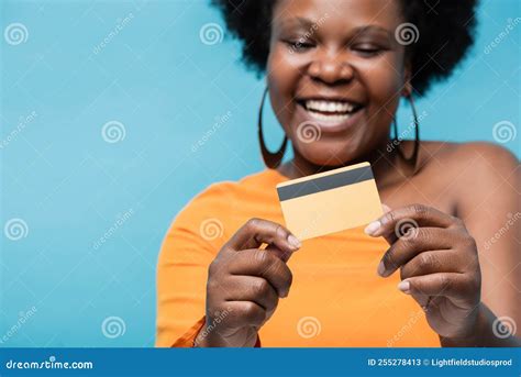 Happy African American Body Positive Woman Stock Image Image Of Happy