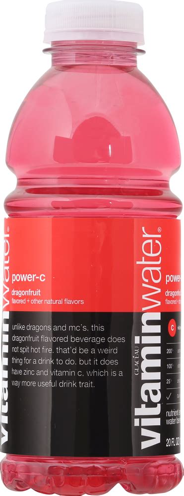 Vitaminwater Power C Electrolyte Enhanced Water W Vitamins