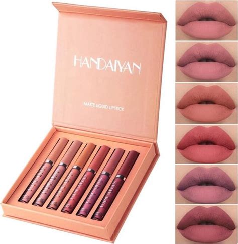 Set Van X Matte Lip Gloss Nude Lipgloss Matte Set Waterproof Nude Kleuren Bol