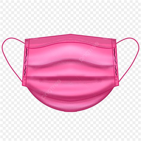 Pink Medical Face Mask Pink Medical Realistic Png Transparent