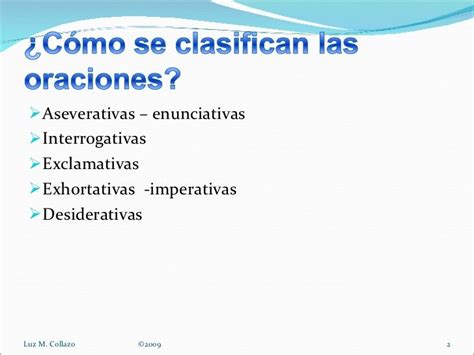 Clases De Oraciones