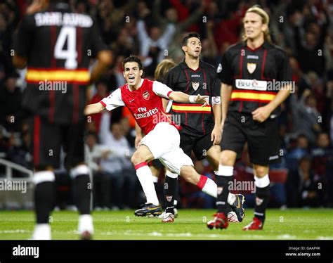 Soccer Uefa Champions League Group Arsenal Sevilla Emirates Stadium Hi