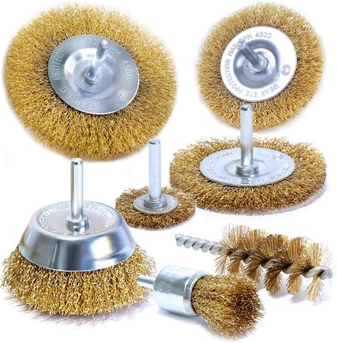 36Pcs Brosse en Laiton de Polissage Ensemble Métallique pour Perceuse