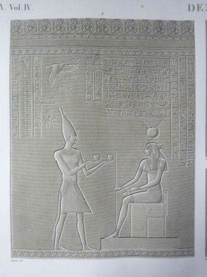 Description De L Egypte Denderah Tentyris D Tails De Deux Murs D