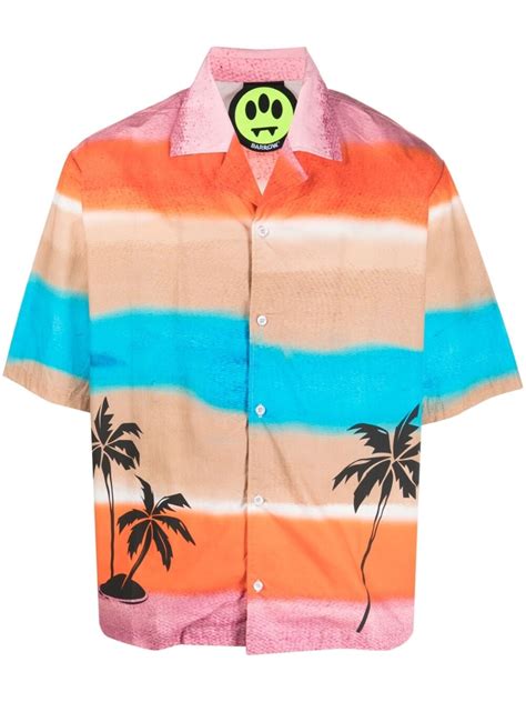 Barrow Palm Tree Print Shirt Farfetch