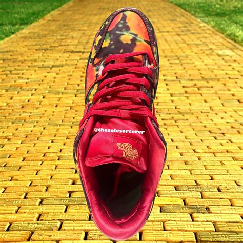 First Look The Wizard Of Oz X Nike Sb Dunk Low Ruby Slipper Fz