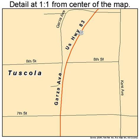 Tuscola Texas Street Map 4874048