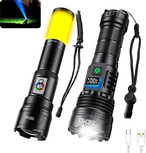 Siuyiu Flashlights High Lumens Tactical Rechargeable Flashlight