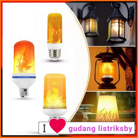 Jual Lampu Api Led E27 Besar Bohlam Obor Led E27 Autolux Flame Effect