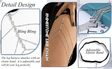 Atentuyi Geschichtetes Kristall Bein Kette Silber Sexy Bikini Strand