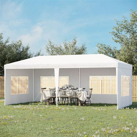 Outsunny 19 Ft W X 9 Ft D Steel Party Tent Wayfair