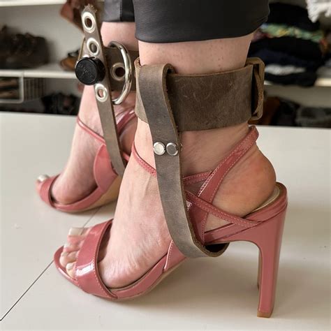 Bdsm Fetish High Heel Restraints Made Of Cowhide Including Magnetic Locks Etsy Finland