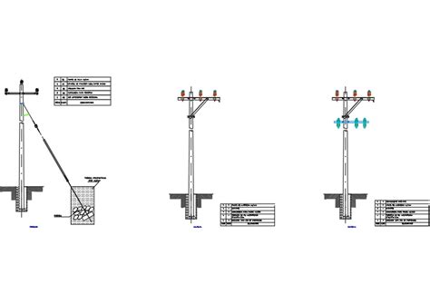 Postes eléctricos en AutoCAD Descargar CAD 211 03 KB Bibliocad