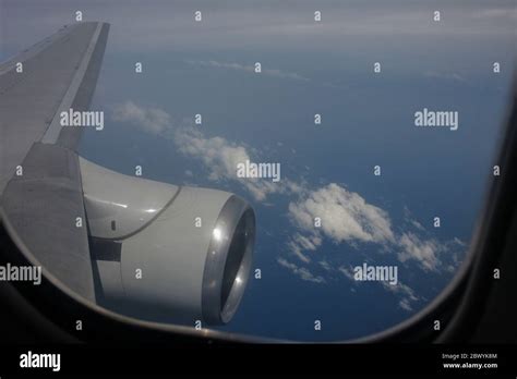 Aircraft Engine Viewed From The Window Of A Boeing 737 200 Aircraft