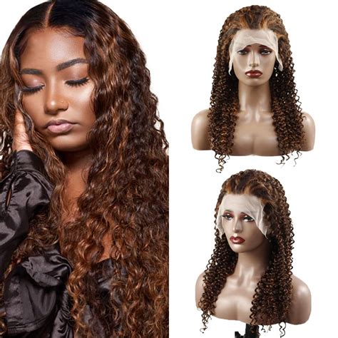 Amazon P4 30 Highlight Brown Lace Front Wig Human Hair Pre