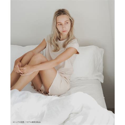 フランデランジェリー fran de lingerie つるんと心地いいリラックスウェアシンプルショートパンツ プリティプル ショートパンツ