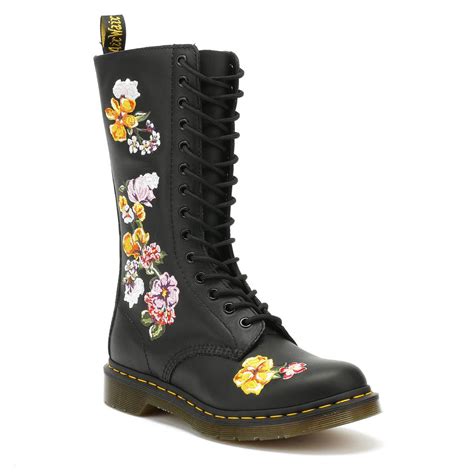 Dr Martens Leather 1914 Vonda Ii Floral Black Softy T Boots Lyst