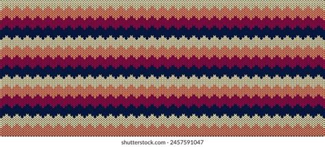 Knitting Pattern Tribal Embroidery Indigenous Weaving Stock Vector Royalty Free 2457591047