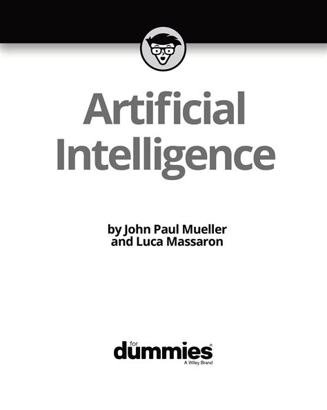 Artificial Intelligence For Dummies E Books Max30