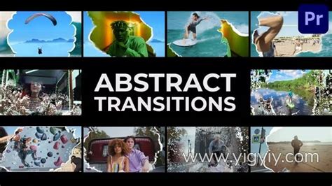 Pr模板 液体风格mg图形动画过渡转场效果 Abstract Transitions For Premiere Pro 易光易影