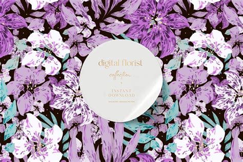 Floral Pattern, Floral Digital Paper Graphic by Digital Florist ...