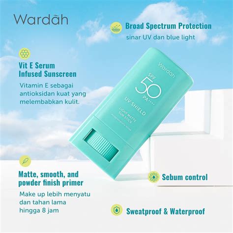 Wardah UV Shield Light Matte Sun Stick SPF 50 PA Wardah Beauty Brunei