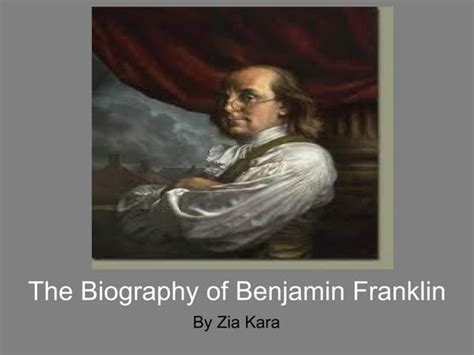 Biografía De Benjamín Franklin