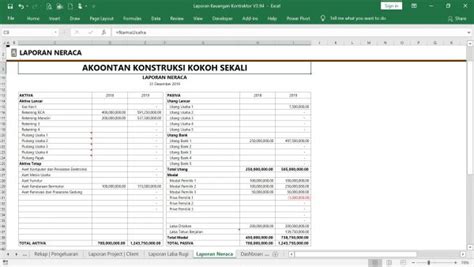 Detail Contoh Laporan Keuangan Perusahaan Kontraktor Excel Koleksi Nomer 13