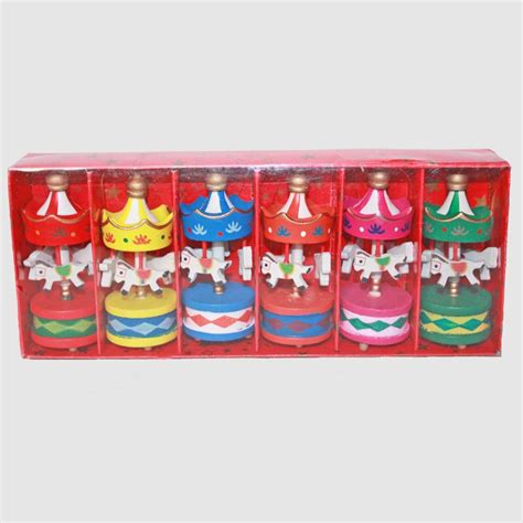 Christmas Carousel Ornament 6Pcs