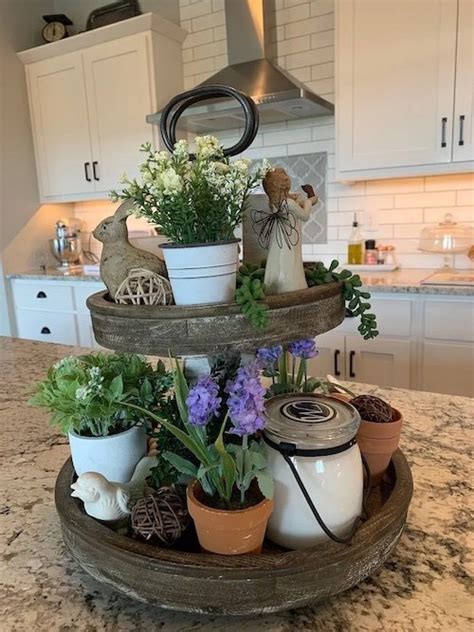 Tiered Tray Summer Decor Ideas Prudent Penny Pincher