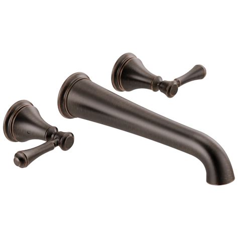 Delta Cassidy Venetian Bronze 2 Handle Wall Mount Bathtub Faucet At