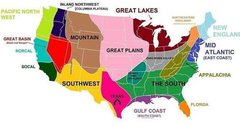 Map of the US Regions