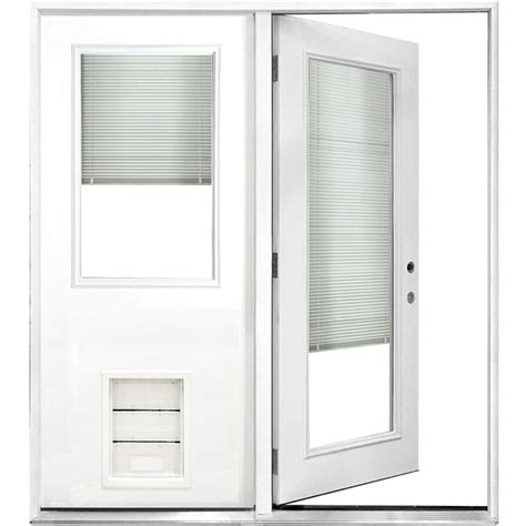 Steves Sons 72 In X 80 In Clear Mini Blind White Primed Prehung