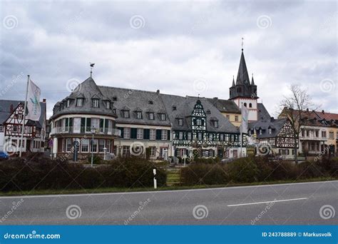 Oestrich Winkel Germany Waterfront Area Of Oestrich