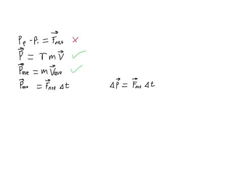 Which Of The Following Equations Are Correct Statements Of The Momentum