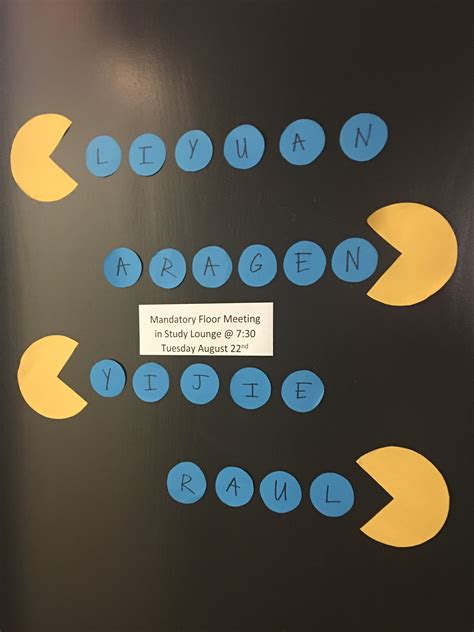 Pacman Door Decs By Sam Muer And Colton Vetsch Housing And Residence