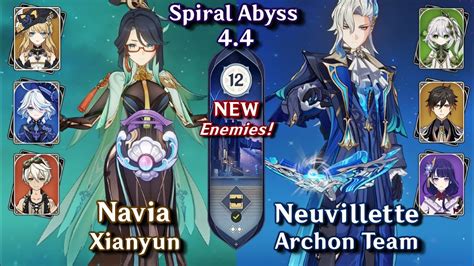 C0 Xianyun Navia C0 Neuvillette Hyperbloom NEW Spiral Abyss 4 4