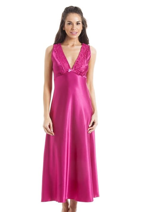 Luxury Pink Lace Satin Chemise