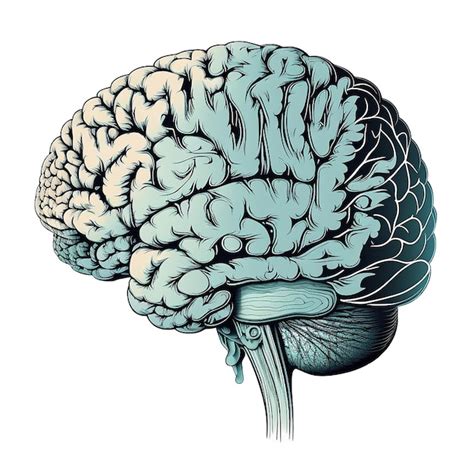 Un Dibujo De Un Cerebro Humano Con La Palabra Cerebro En L