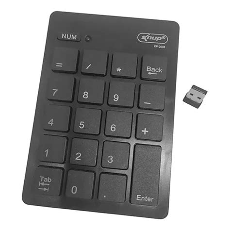 Mini Teclado Numérico Usb Sem Fio Kp 2038