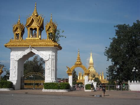 Buddhist Shrine In Vientiane Laos Photo