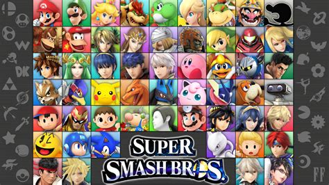 Super Smash Bros 4 3ds Wii U Character Select By Kaz Kirigiri On